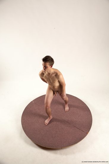 Nude Man White Standing poses - ALL Slim Short Brown Standing poses - simple Multi angles poses Realistic