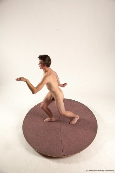 Nude Man White Standing poses - ALL Slim Short Brown Standing poses - simple Multi angles poses Realistic