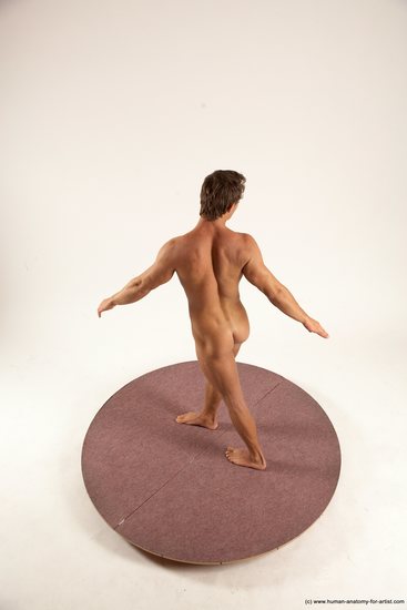 Nude Man White Standing poses - ALL Athletic Short Brown Standing poses - simple Multi angles poses Realistic