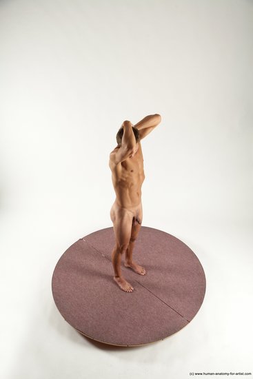 Nude Man White Standing poses - ALL Athletic Short Brown Standing poses - simple Multi angles poses Realistic