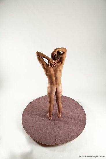 Nude Man White Standing poses - ALL Athletic Short Brown Standing poses - simple Multi angles poses Realistic