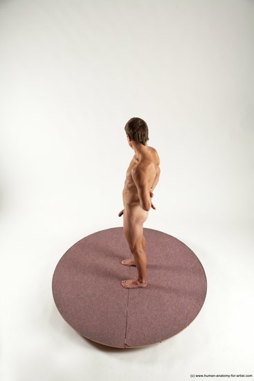 Nude Man White Standing poses - ALL Athletic Short Brown Standing poses - simple Multi angles poses Realistic