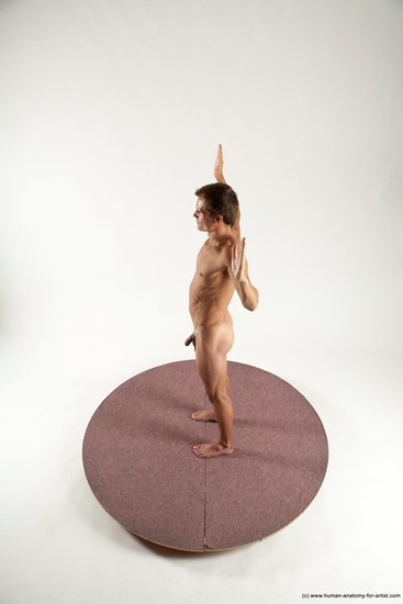 Nude Man White Standing poses - ALL Athletic Short Brown Standing poses - simple Multi angles poses Realistic