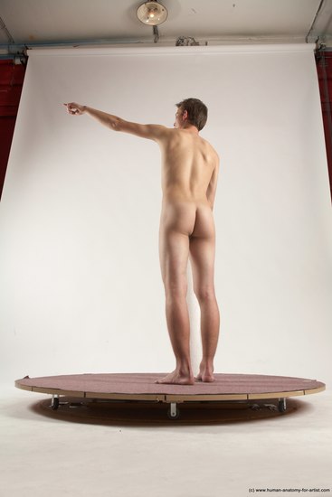 Nude Man White Standing poses - ALL Slim Short Brown Standing poses - simple Multi angles poses Realistic