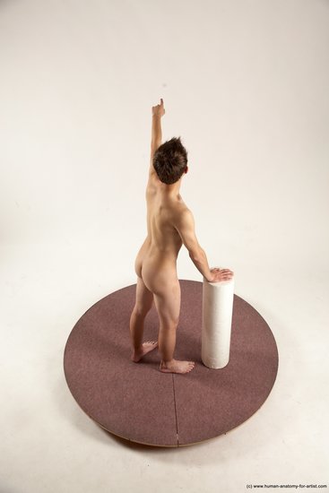 Nude Man White Standing poses - ALL Slim Short Brown Standing poses - simple Multi angles poses Realistic