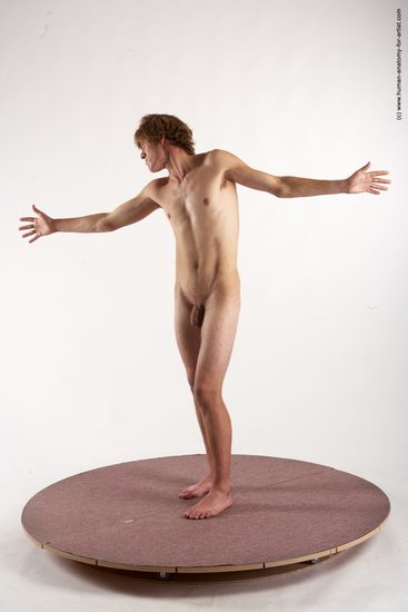 Nude Man White Standing poses - ALL Slim Short Brown Standing poses - simple Realistic