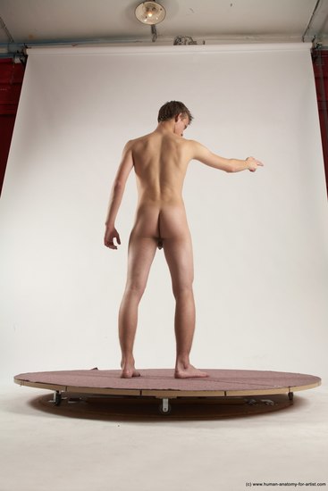 Nude Man White Standing poses - ALL Slim Short Brown Standing poses - simple Multi angles poses Realistic