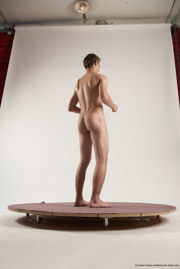 Nude Man White Standing poses - ALL Slim Short Brown Standing poses - simple Multi angles poses Realistic