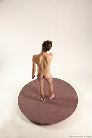 Nude Man White Standing poses - ALL Slim Short Brown Standing poses - simple Multi angles poses Realistic