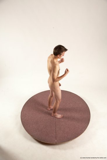 Nude Man White Standing poses - ALL Slim Short Brown Standing poses - simple Multi angles poses Realistic