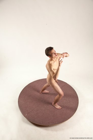 Nude Man White Standing poses - ALL Slim Short Brown Standing poses - simple Multi angles poses Realistic