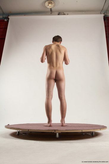 Nude Man White Standing poses - ALL Slim Short Brown Standing poses - simple Multi angles poses Realistic