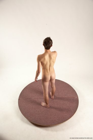 Nude Man White Standing poses - ALL Slim Short Brown Standing poses - simple Multi angles poses Realistic