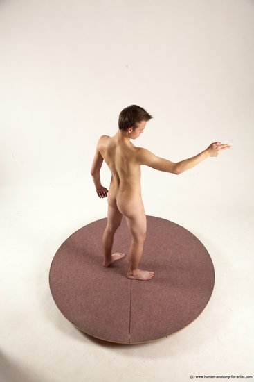 Nude Man White Standing poses - ALL Slim Short Brown Standing poses - simple Multi angles poses Realistic