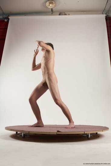 Nude Man White Standing poses - ALL Slim Short Brown Standing poses - simple Multi angles poses Realistic