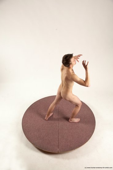 Nude Man White Standing poses - ALL Slim Short Brown Standing poses - simple Multi angles poses Realistic