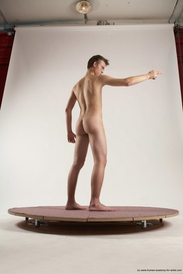 Nude Man White Standing poses - ALL Slim Short Brown Standing poses - simple Multi angles poses Realistic