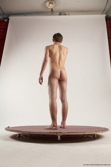 Nude Man White Standing poses - ALL Slim Short Brown Standing poses - simple Multi angles poses Realistic