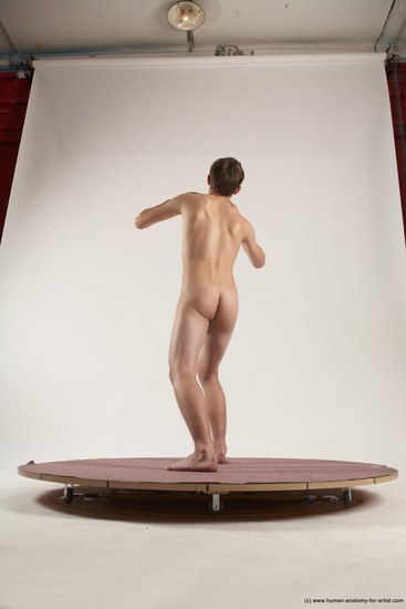 Nude Man White Standing poses - ALL Slim Short Brown Standing poses - simple Multi angles poses Realistic