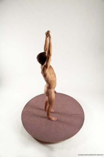 Nude Man White Standing poses - ALL Athletic Short Brown Standing poses - simple Multi angles poses Realistic