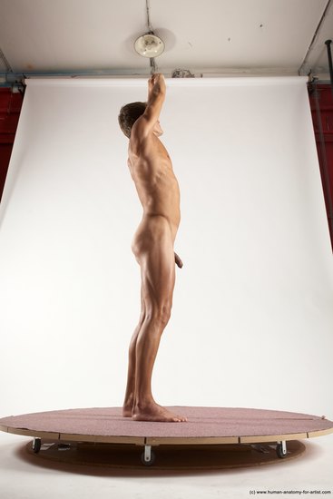 Nude Man White Standing poses - ALL Athletic Short Brown Standing poses - simple Multi angles poses Realistic