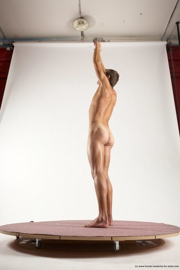 Nude Man White Standing poses - ALL Athletic Short Brown Standing poses - simple Multi angles poses Realistic