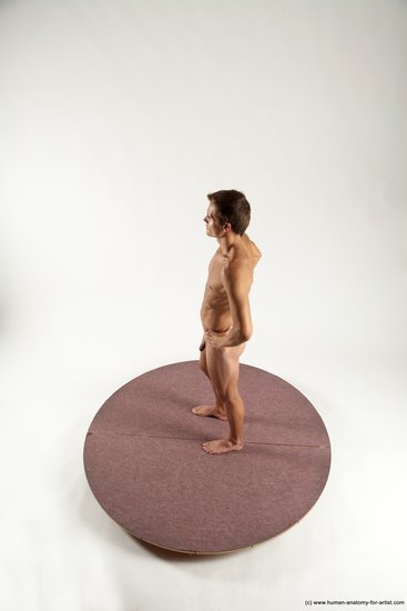 Nude Man White Standing poses - ALL Athletic Short Brown Standing poses - simple Multi angles poses Realistic