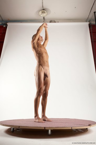 Nude Man White Standing poses - ALL Athletic Short Brown Standing poses - simple Multi angles poses Realistic