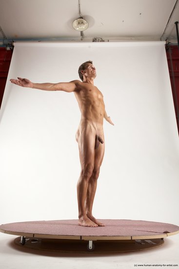 Nude Man White Standing poses - ALL Athletic Short Brown Standing poses - simple Multi angles poses Realistic