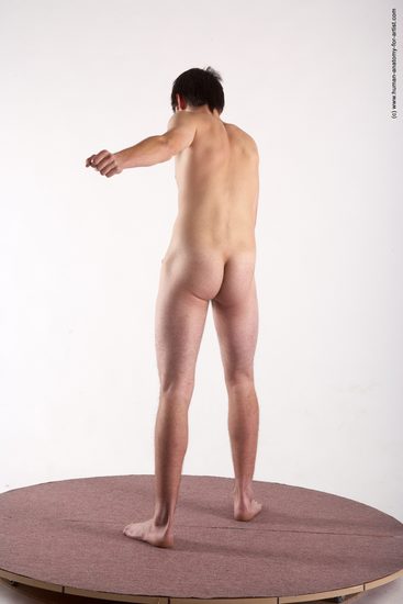 Nude Man White Standing poses - ALL Slim Short Brown Standing poses - simple Realistic