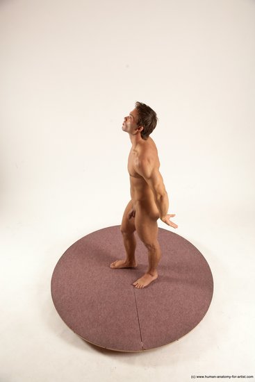 Nude Man White Standing poses - ALL Athletic Short Brown Standing poses - simple Multi angles poses Realistic