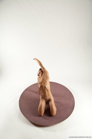 Nude Man White Athletic Short Brown Sitting poses - ALL Multi angles poses Realistic