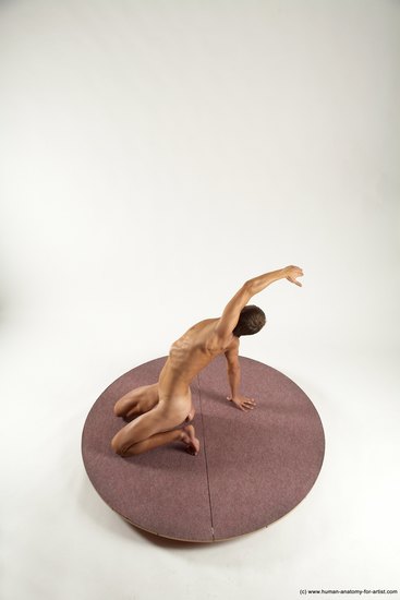 Nude Man White Athletic Short Brown Sitting poses - ALL Multi angles poses Realistic