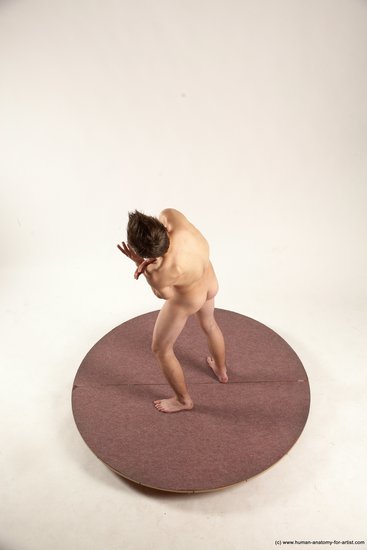 Nude Man White Standing poses - ALL Slim Short Brown Standing poses - simple Multi angles poses Realistic