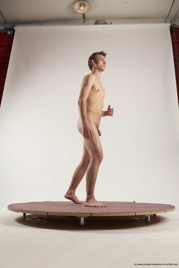 Nude Man White Standing poses - ALL Slim Short Brown Standing poses - simple Multi angles poses Realistic