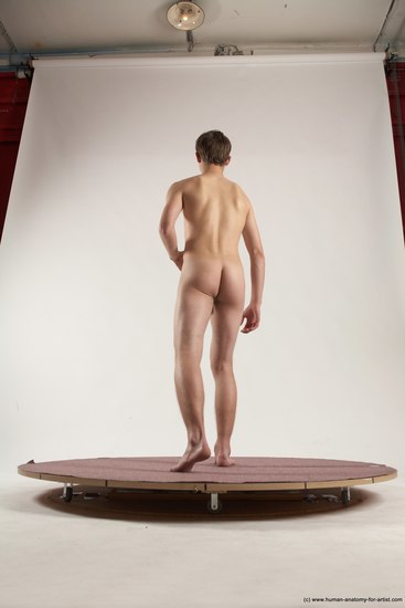 Nude Man White Standing poses - ALL Slim Short Brown Standing poses - simple Multi angles poses Realistic