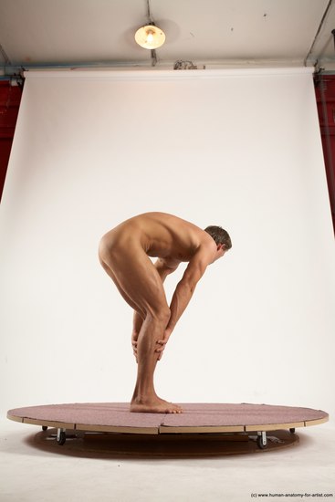 Nude Man White Standing poses - ALL Athletic Short Brown Standing poses - simple Multi angles poses Realistic