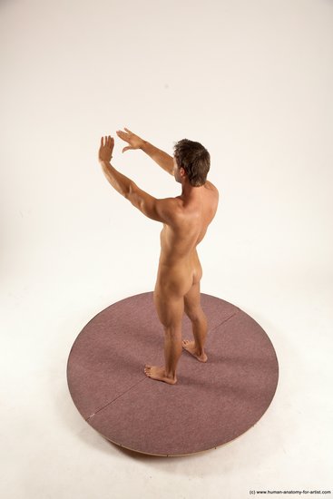 Nude Man White Standing poses - ALL Athletic Short Brown Standing poses - simple Multi angles poses Realistic