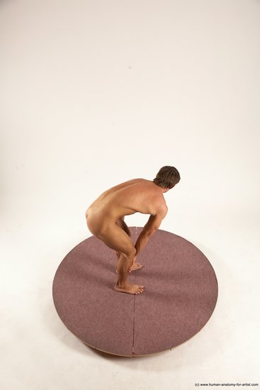 Nude Man White Standing poses - ALL Athletic Short Brown Standing poses - simple Multi angles poses Realistic