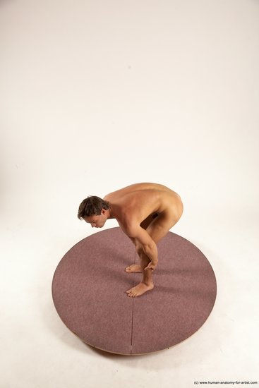 Nude Man White Standing poses - ALL Athletic Short Brown Standing poses - simple Multi angles poses Realistic