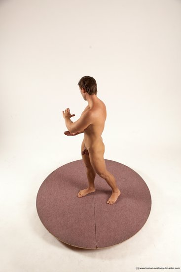 Nude Man White Standing poses - ALL Athletic Short Brown Standing poses - simple Multi angles poses Realistic