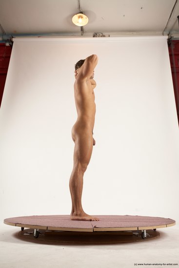 Nude Man White Standing poses - ALL Athletic Short Brown Standing poses - simple Multi angles poses Realistic