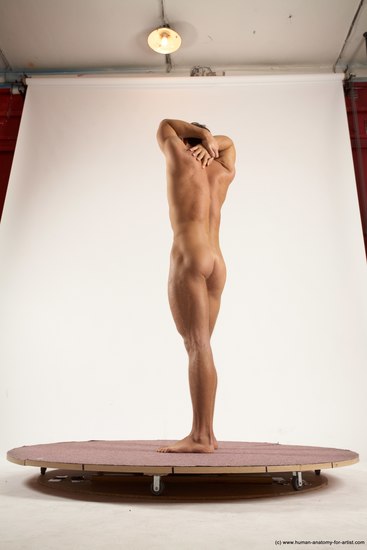 Nude Man White Standing poses - ALL Athletic Short Brown Standing poses - simple Multi angles poses Realistic