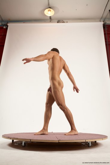 Nude Man White Standing poses - ALL Athletic Short Brown Standing poses - simple Multi angles poses Realistic