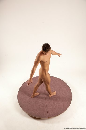 Nude Man White Standing poses - ALL Athletic Short Brown Standing poses - simple Multi angles poses Realistic