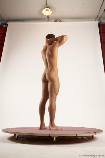 Nude Man White Standing poses - ALL Athletic Short Brown Standing poses - simple Multi angles poses Realistic