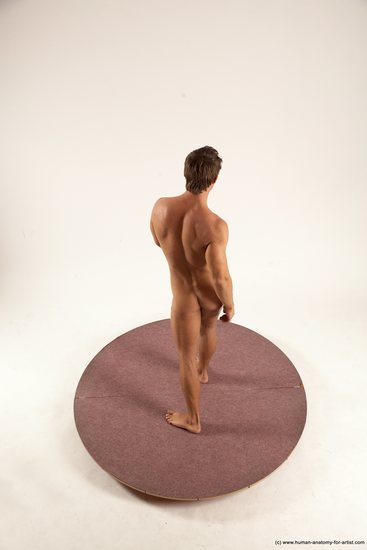 Nude Man White Standing poses - ALL Athletic Short Brown Standing poses - simple Multi angles poses Realistic