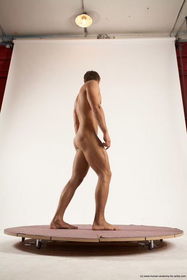 Nude Man White Standing poses - ALL Athletic Short Brown Standing poses - simple Multi angles poses Realistic