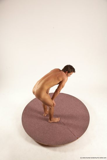 Nude Man White Standing poses - ALL Athletic Short Brown Standing poses - simple Multi angles poses Realistic