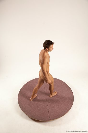 Nude Man White Standing poses - ALL Athletic Short Brown Standing poses - simple Multi angles poses Realistic